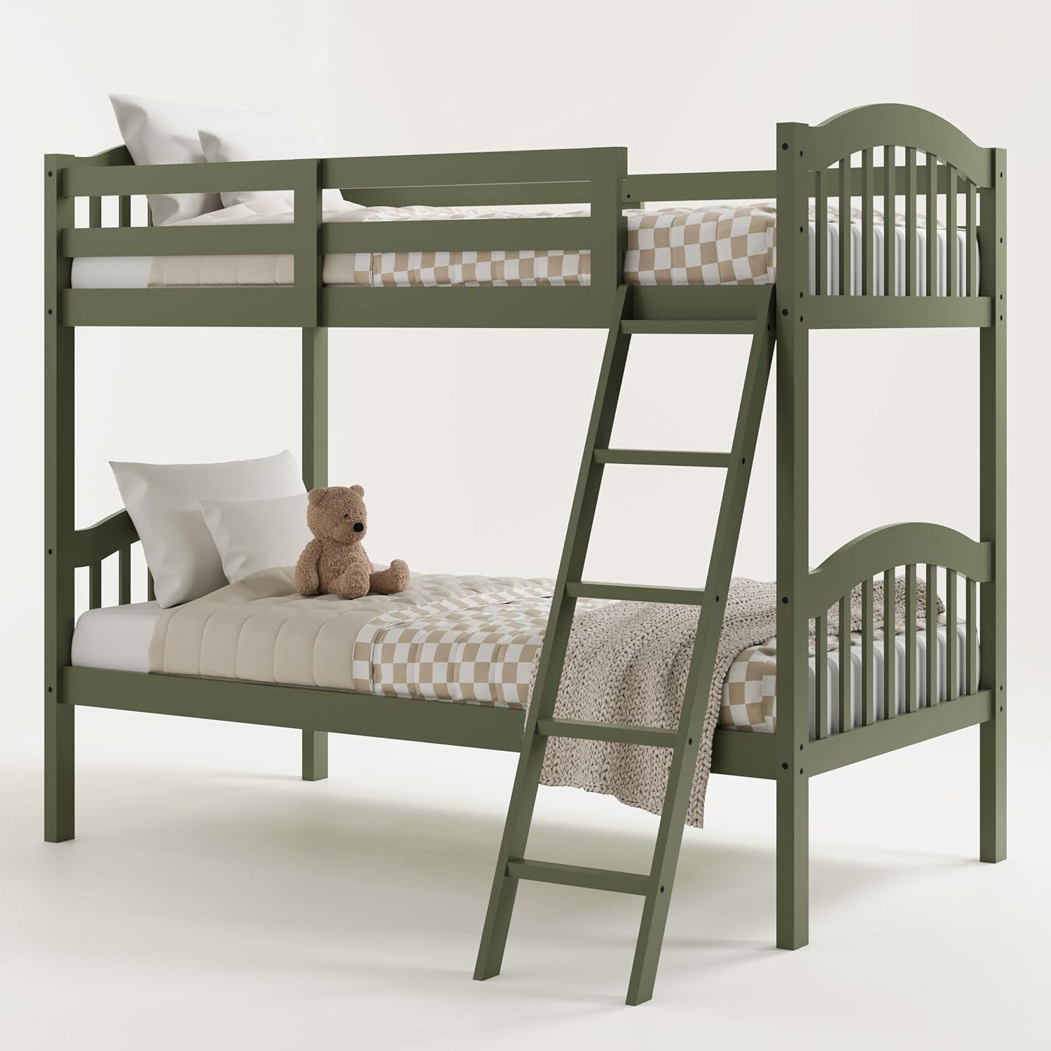 Long Horn Twin Over Twin Solid Wood Standard Bunk Bed by Storkcraft