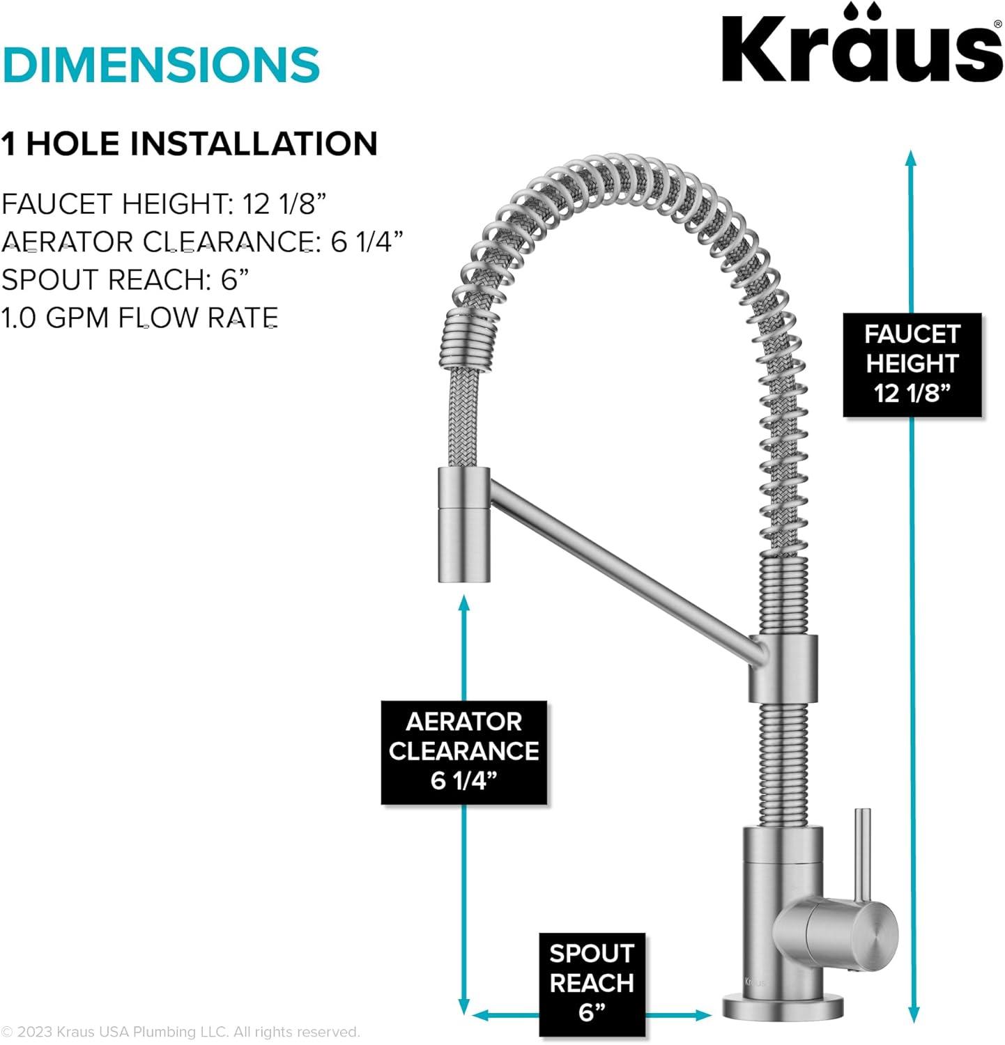 Spot-Free Stainless Steel Single Handle Drinking Water Filter Faucet