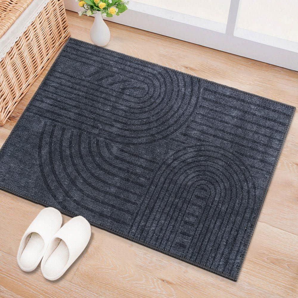 World Rug Gallery Contemporary Lines Machine Washable Area Rug