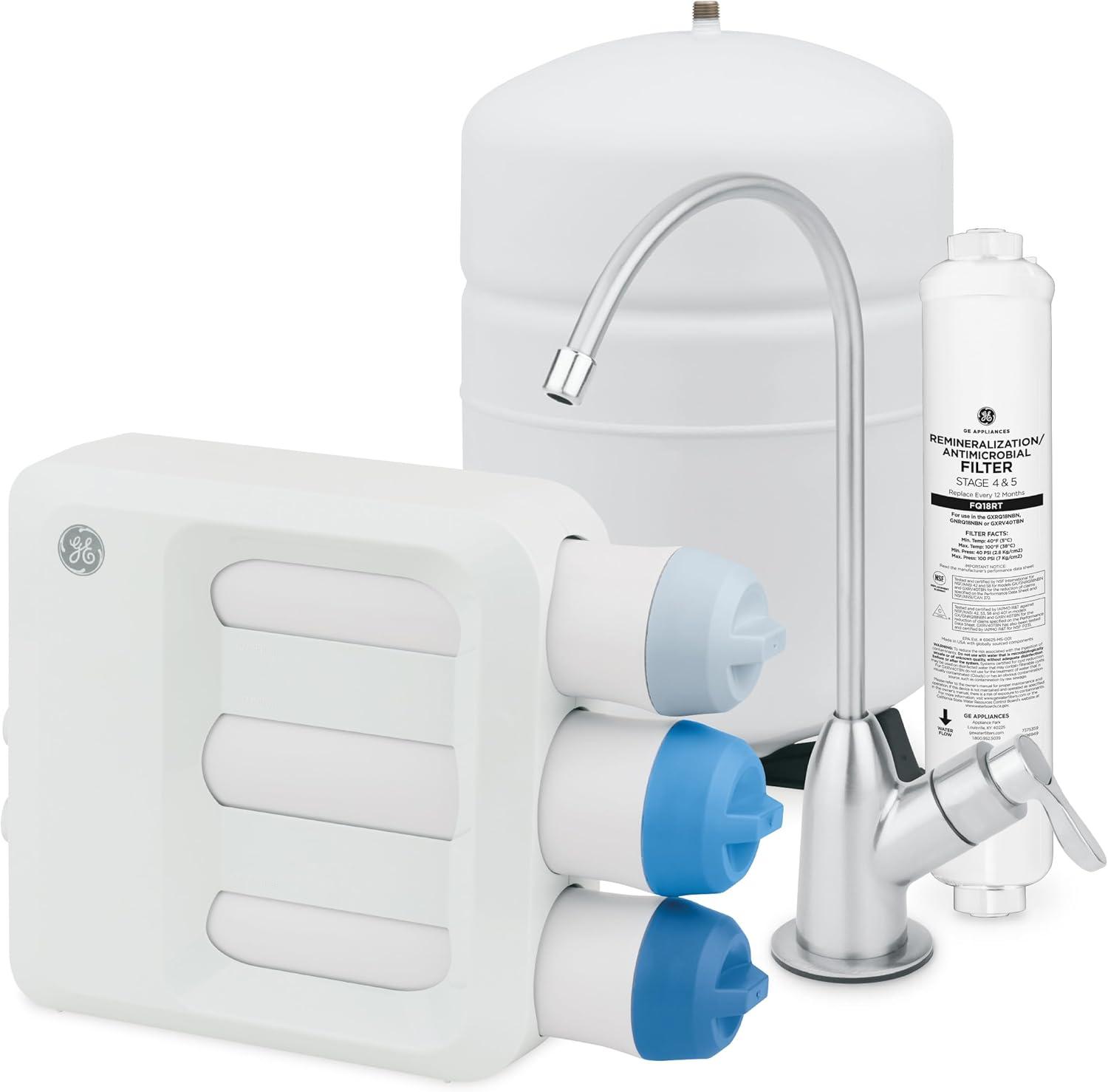 GE Under Sink 5 Stage Premium Reverse Osmosis Water Filtration System