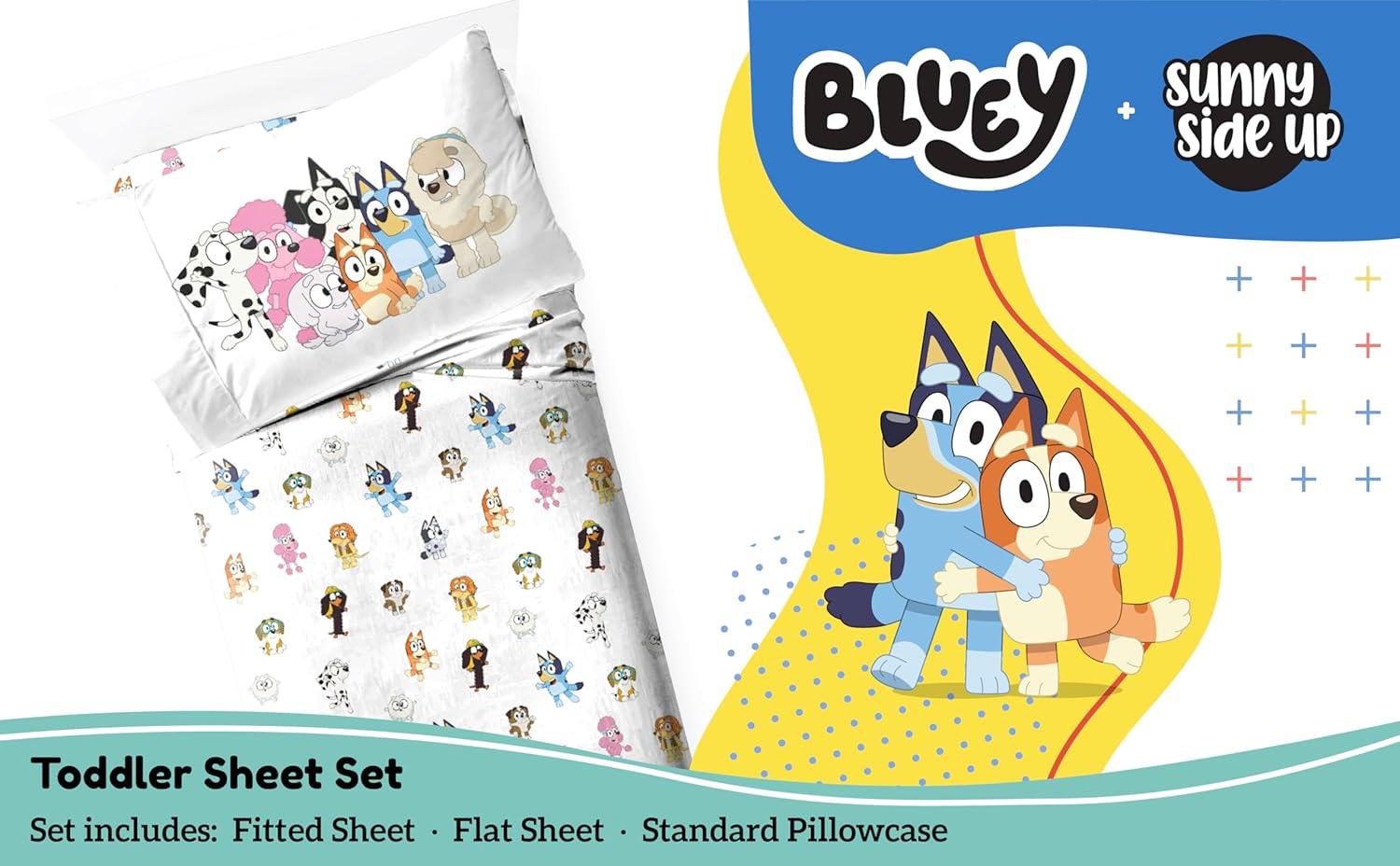 Sunny Side Up Bluey Toddler Sheet Set