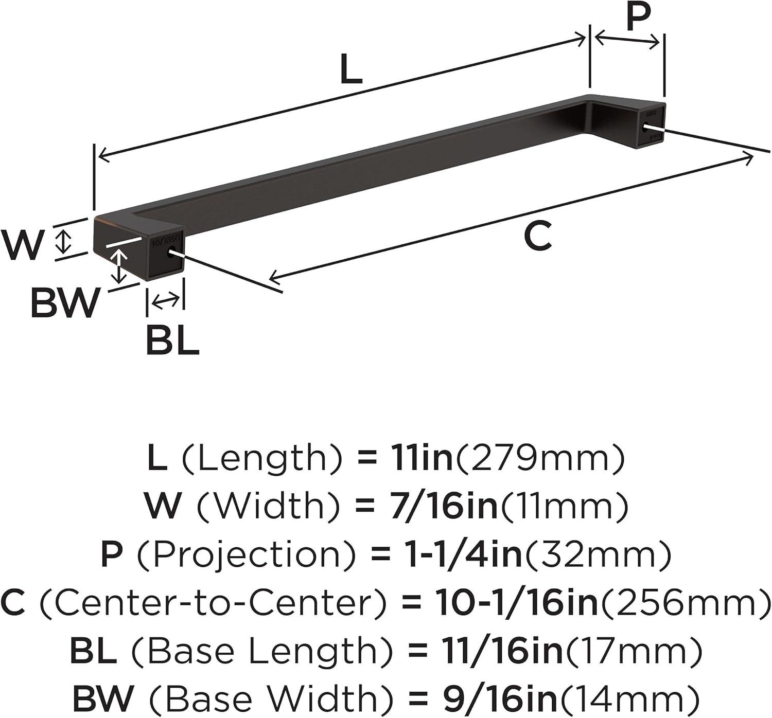 Modern Oil-Rubbed Bronze 10-1/16 Inch Cabinet Pull