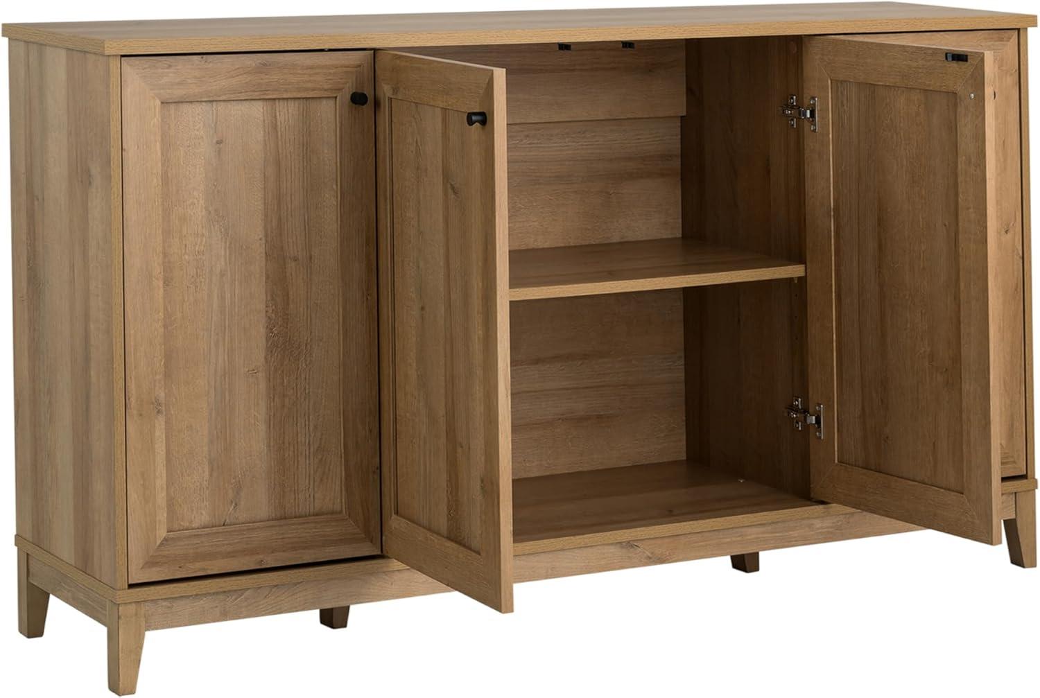 Prepac Yaletown Oak 4 Panel Door 60" W x 32" H x 16" D Storage Cabinet