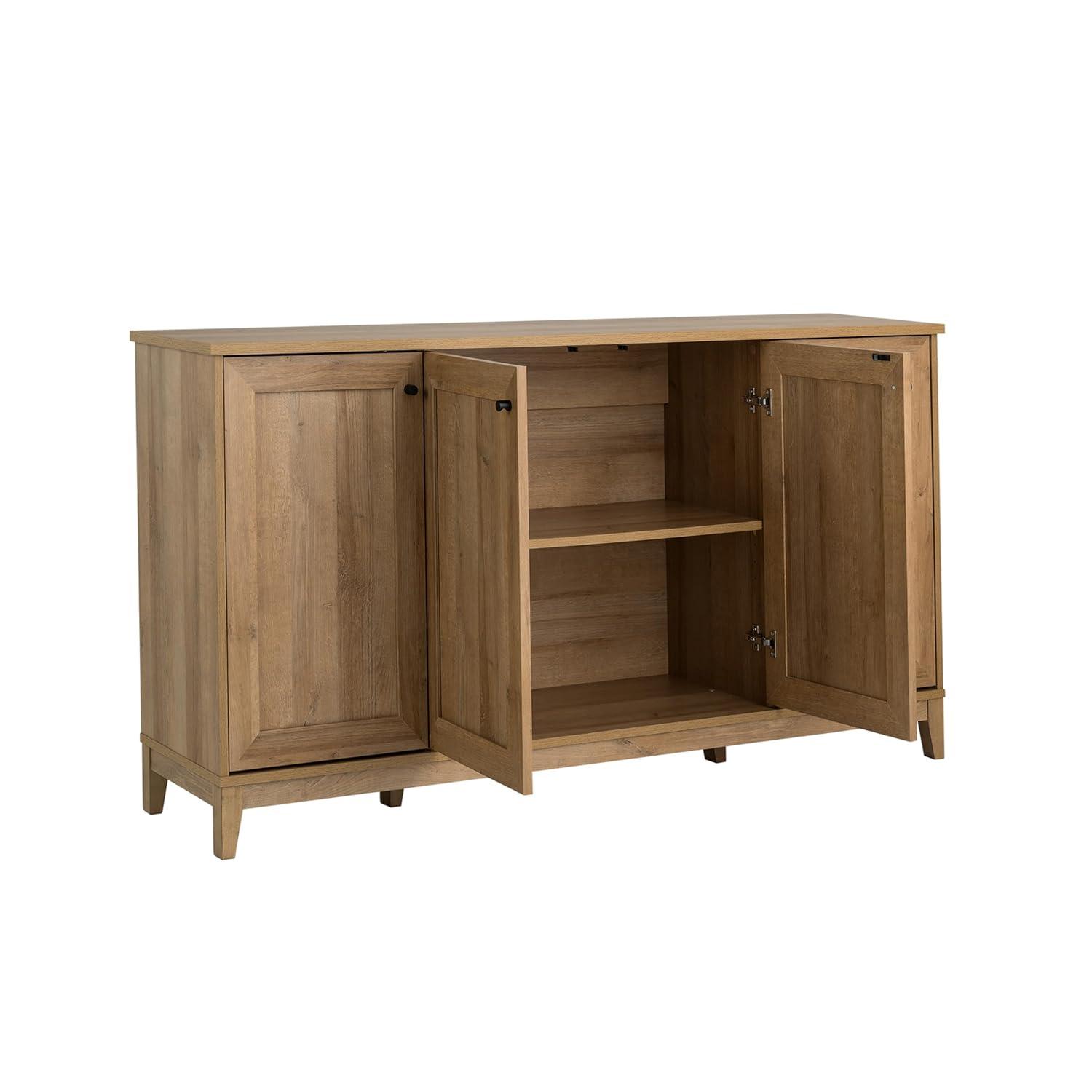 Millwood Pines Gonroff 4 Panel Door Console Table Storage Cabinet with Doors and Shelves, Sideboard Storage Cabinet