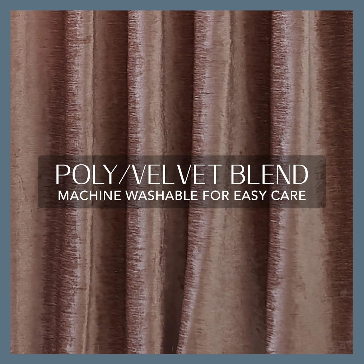 Carnaby Rustic Vogue Distressed Velvet Single Window Curtain Panel - Elrene Home Fashions
