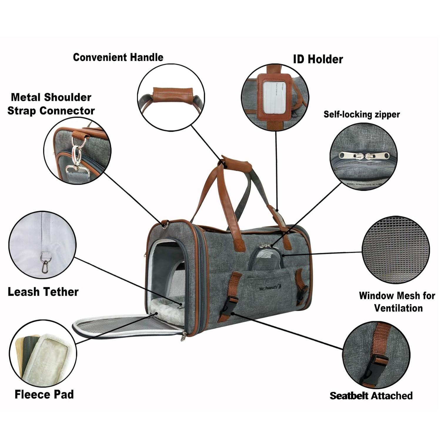 Gold Series Airline Approved Tote - Low Profile, Soft Sided Premium Pet Carrier