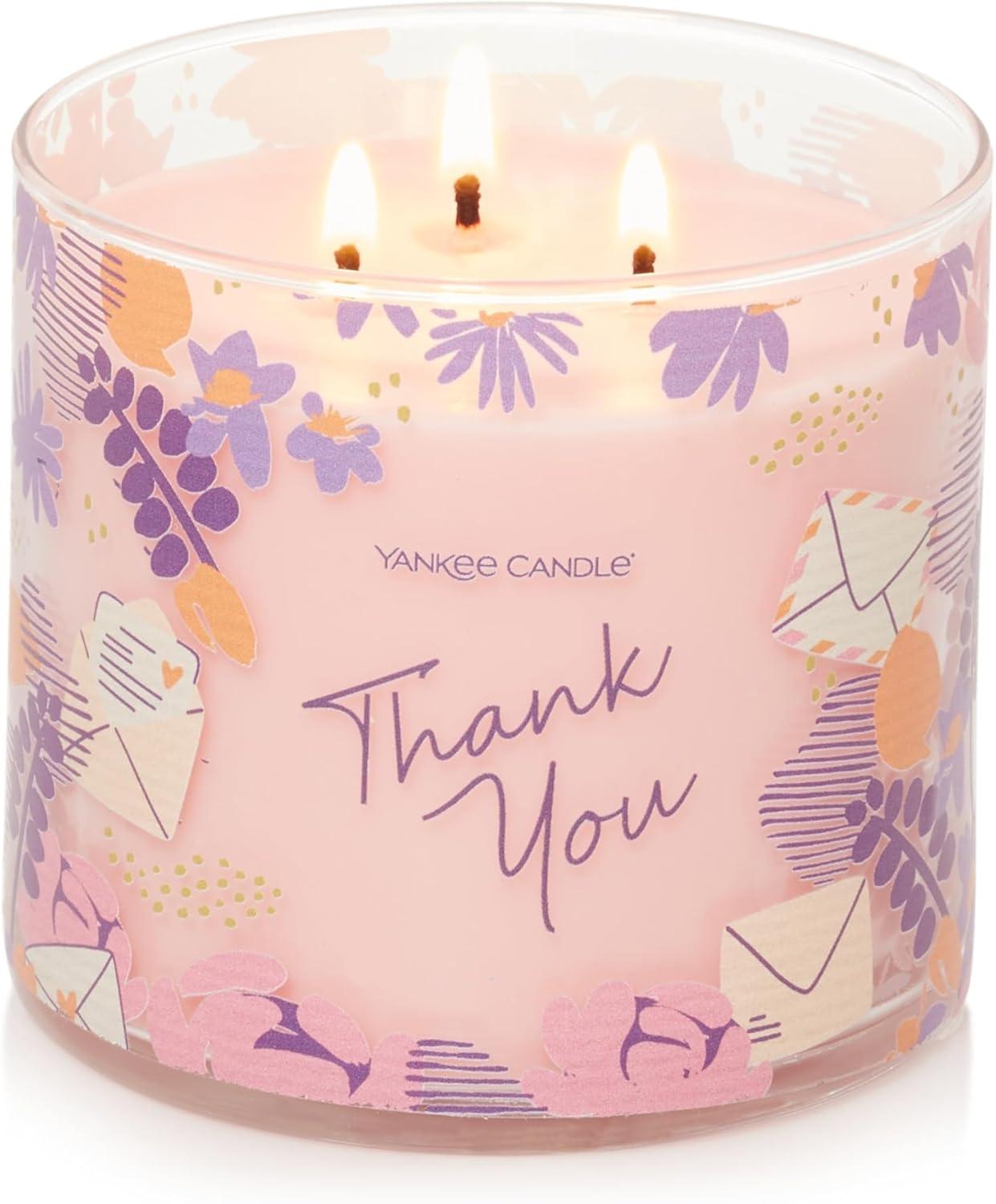 Yankee Candle Thank You 3-Wick Candle, Pink Sands, 14.5 oz.