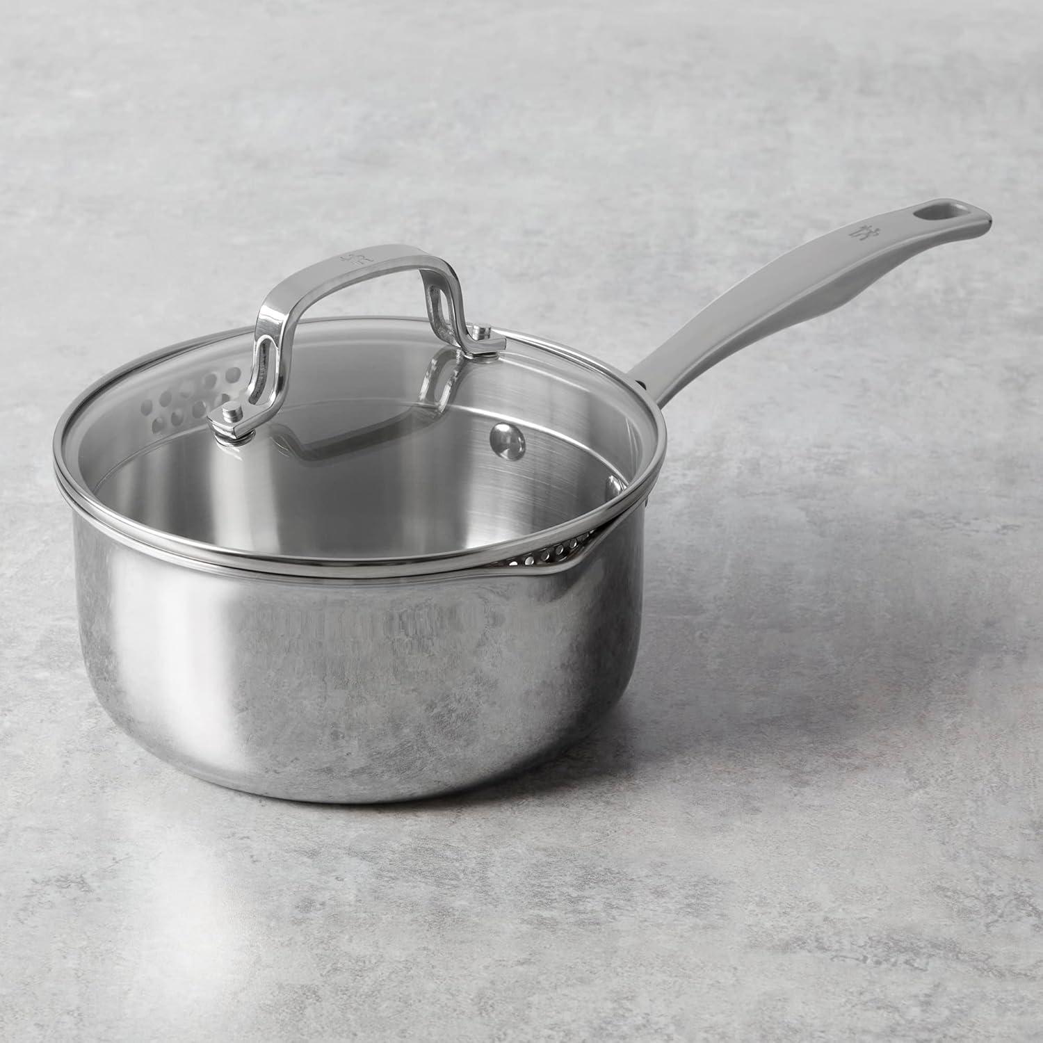 Stainless Steel 2-Quart Non-Stick Saucier with Pour Spout