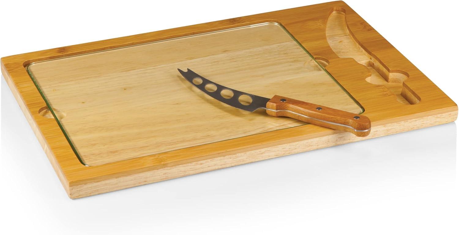 Icon Glass Top Cutting Board & Knife Set