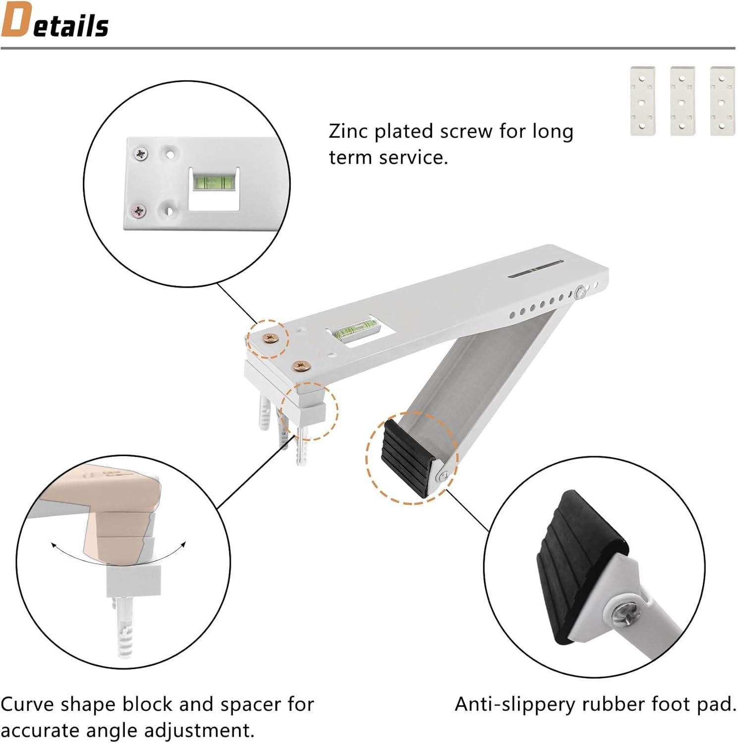 White Steel Window Air Conditioner Support Bracket