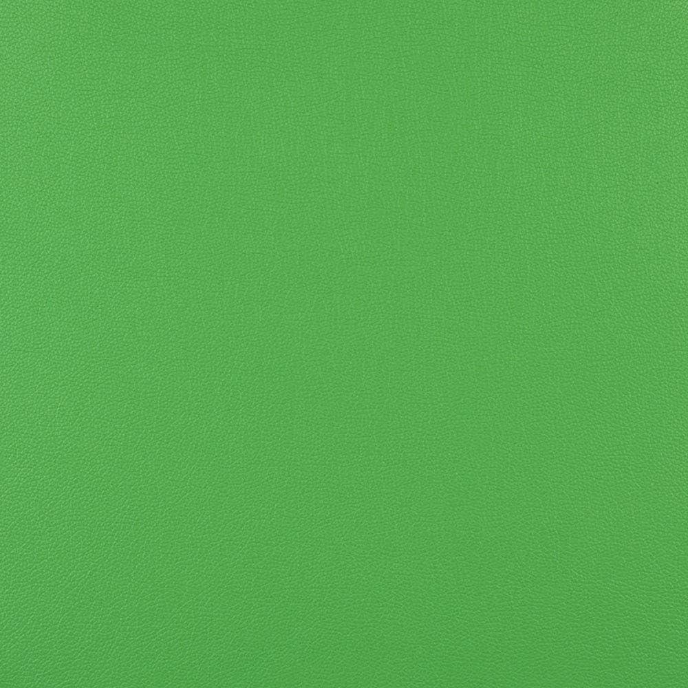 Modern Green Vinyl Round Ottoman with Plywood Frame - 12" Height