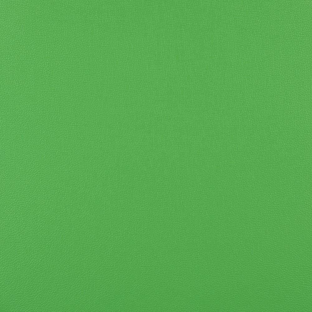 Modern Green Vinyl Round Ottoman with Plywood Frame - 12" Height