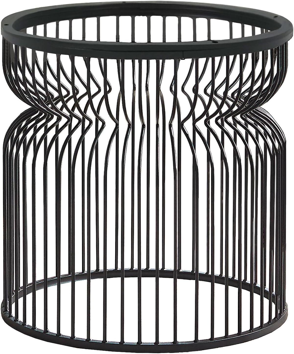 54-Inch Round Black Metal Cage Dining Table Base