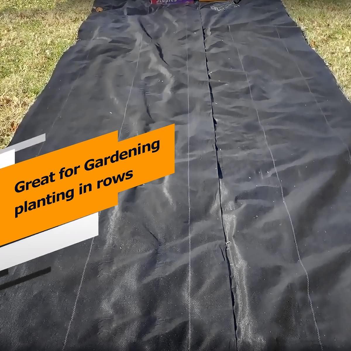 Ashman Landscape Fabric Weed Blocking Mat 4' x 50', Heavy-Duty Weed Barrier Protection for Gardens and Landscaping