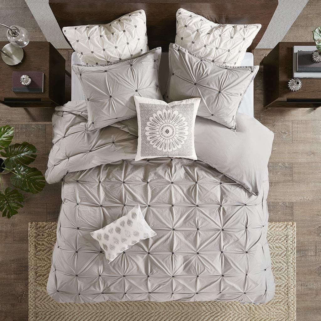 Elastic Embroidered Cotton Comforter Set