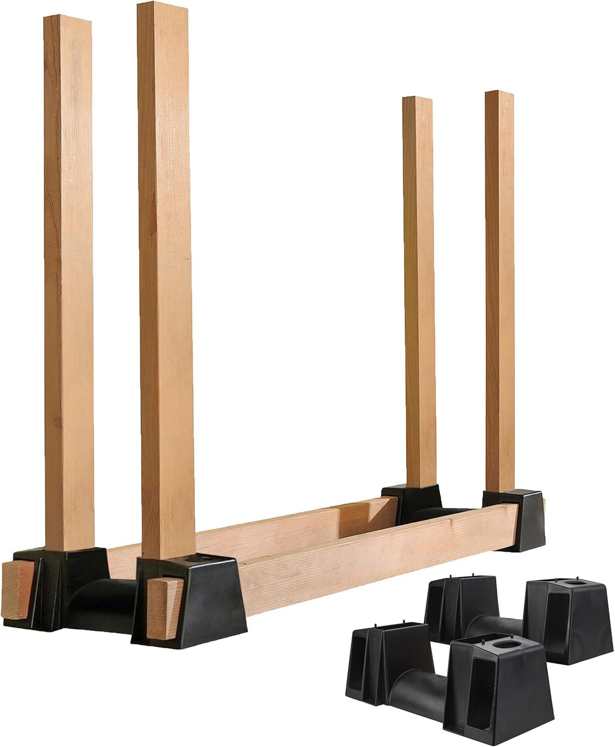 Shelterlogic Lumberrack Firewood Rack Adjustable Plastic Bracket Kit In Black