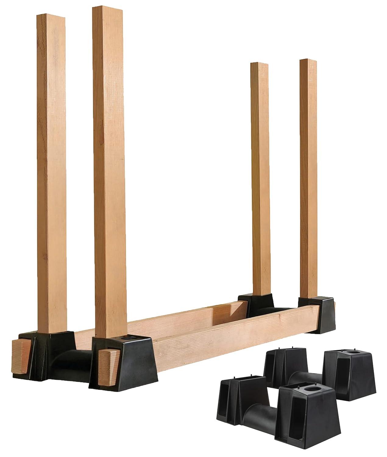 Shelterlogic Lumberrack Firewood Rack Adjustable Plastic Bracket Kit In Black