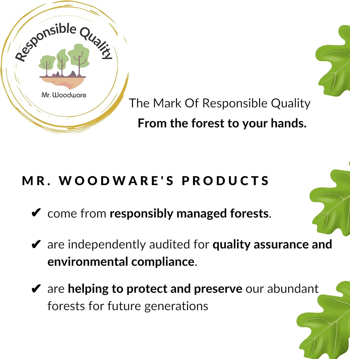Mr.Woodware 12 Inch Wooden Spoons for Cooking - Set of 12 Long Handle Oval Wooden Spoon for Mixing, Stirring, Tasting - Kitchen Wooden Utensils For Cooking and Crafts, Personalized Wood Burning