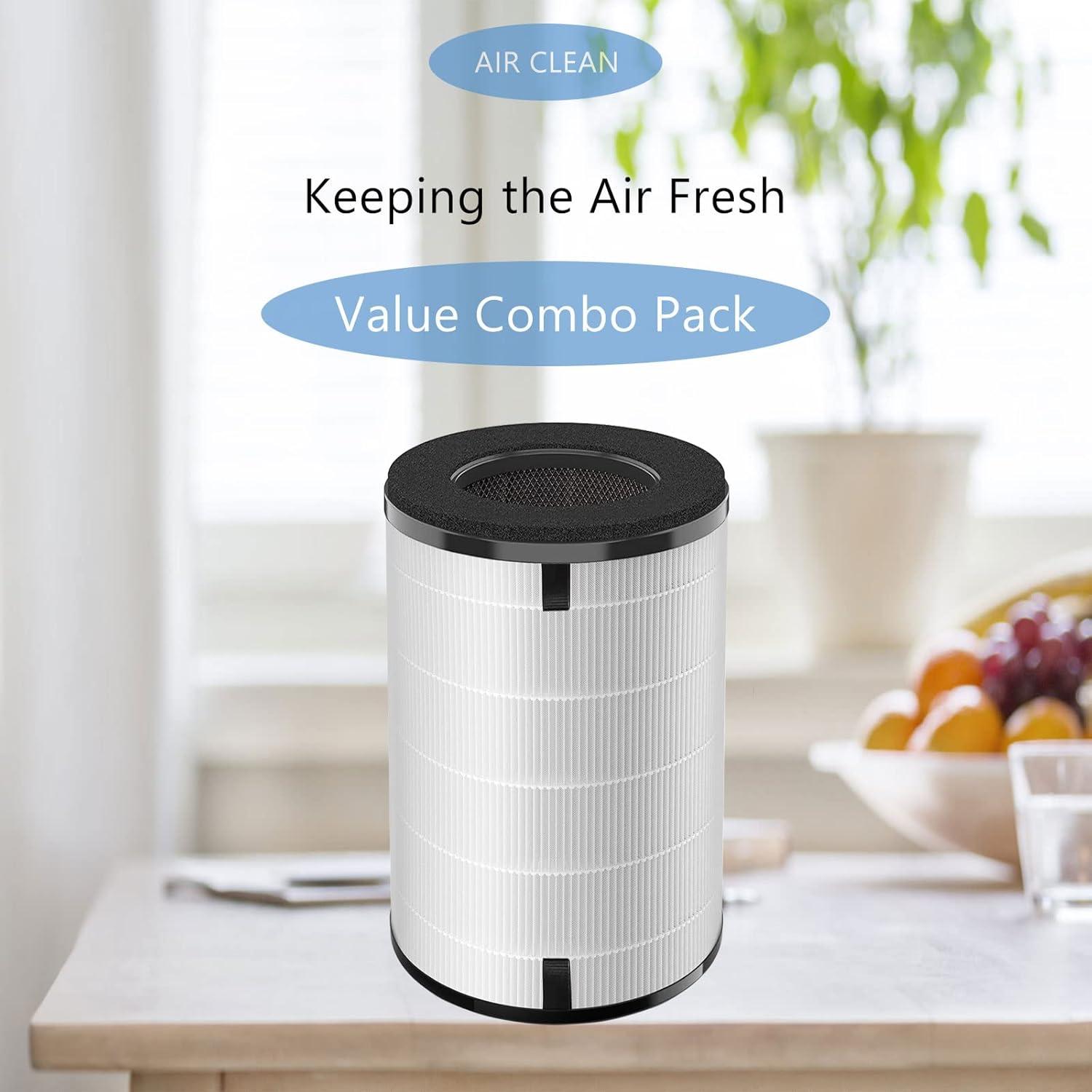 Compact White and Black HEPA Air Purifier Filter