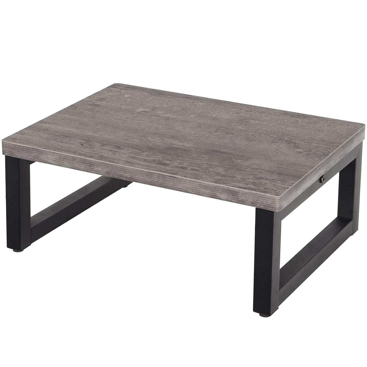 Snughome Wooden Step Stools for Adults Kids, Solid Portable Wooden Bedside Step Stool Adults Hold Up to 350 lb, One Step Foot Stool for Kitchen, Bedroom, Living Room, Bathroom - Self-Assembly(Grey)