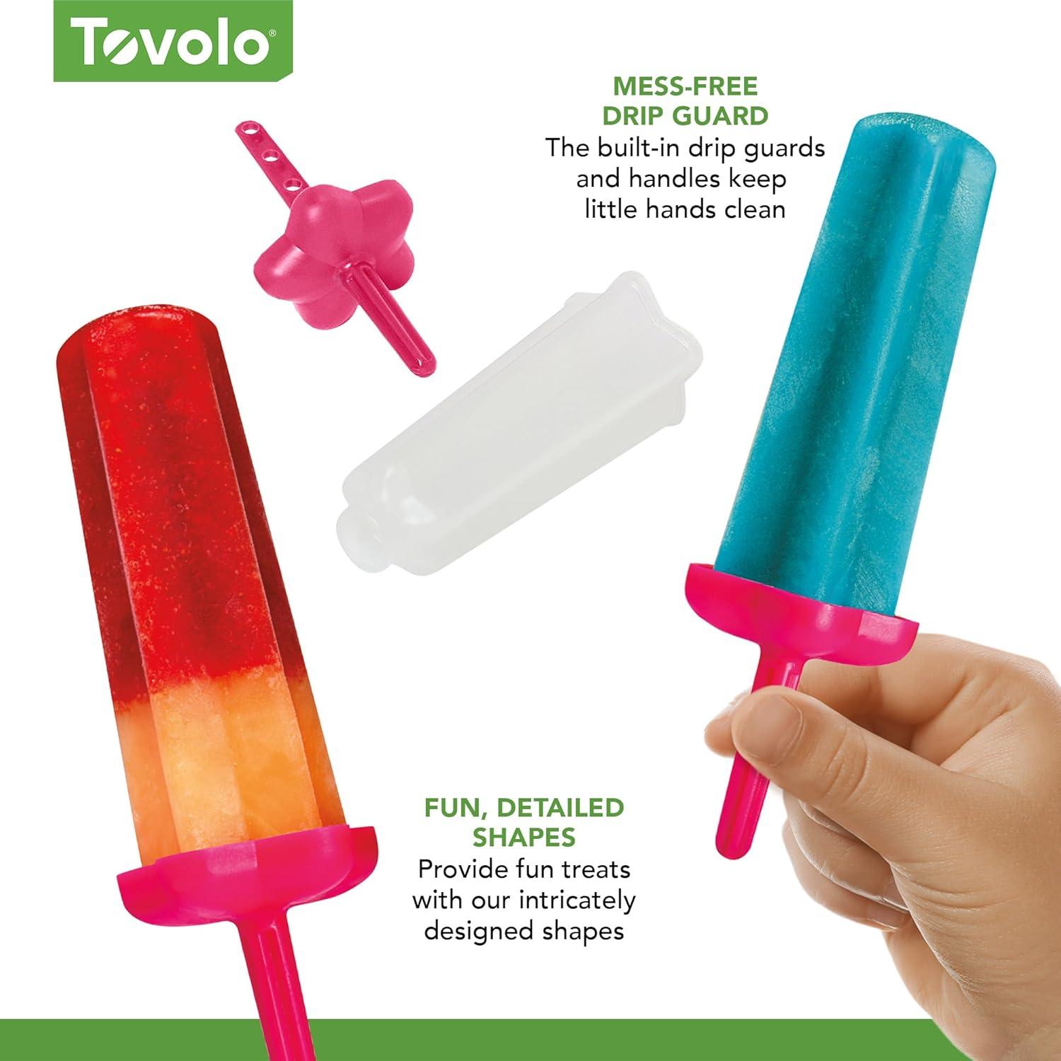 Tovolo Pink Star Shaped Ice Pop Molds Set of 6