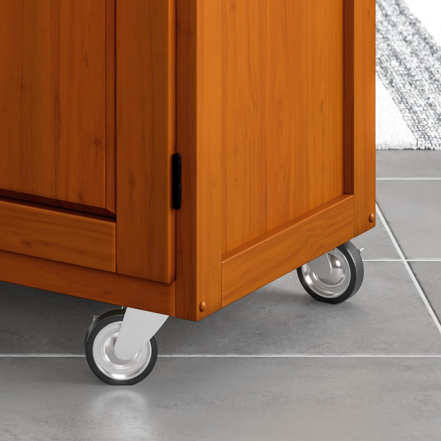 Homestyles Create-a-Cart Wood Rolling Kitchen Cart in Brown