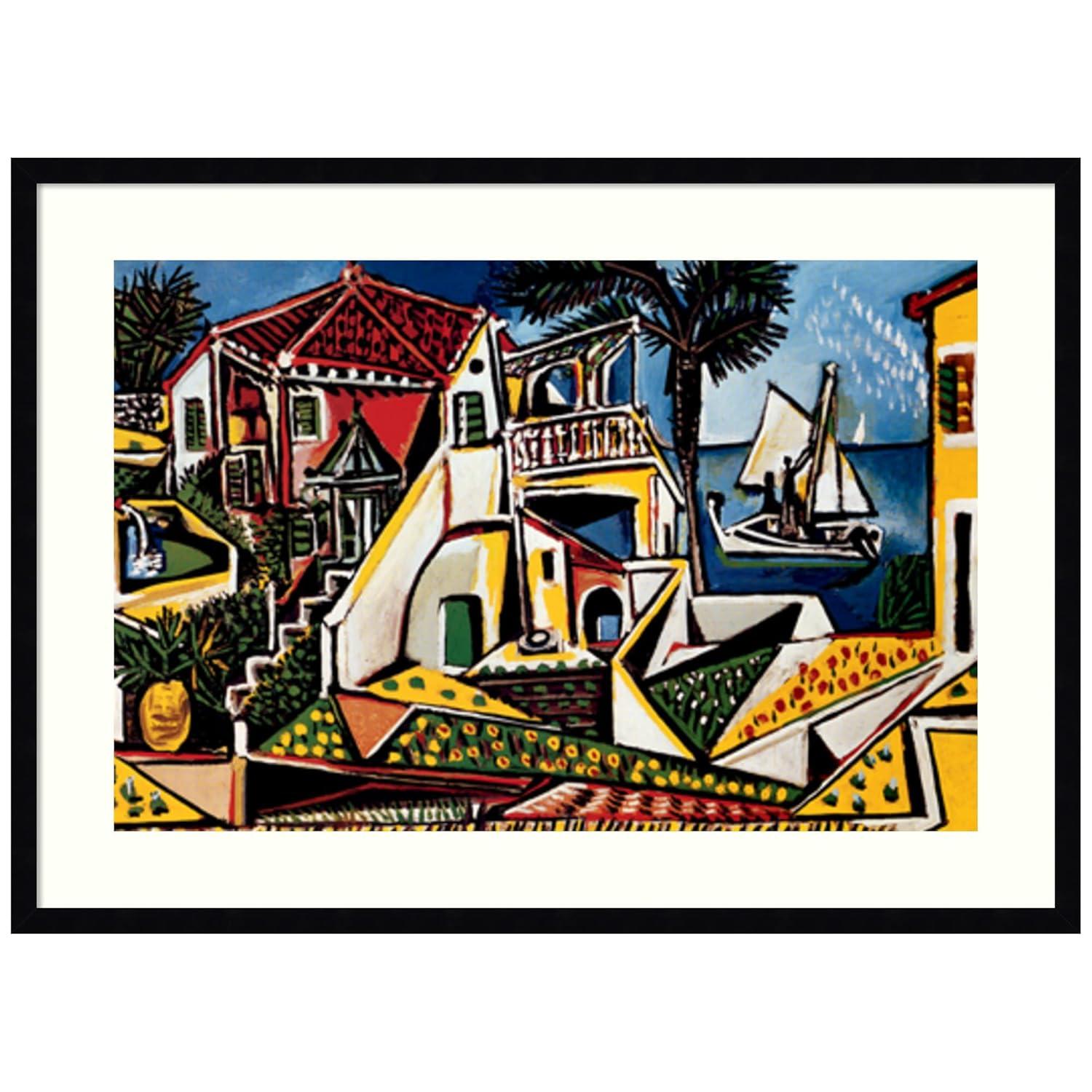 Amanti Fine Art Paysage Mediterranean by Pablo Picasso Solid Wood Custom Framed Wall Art Print