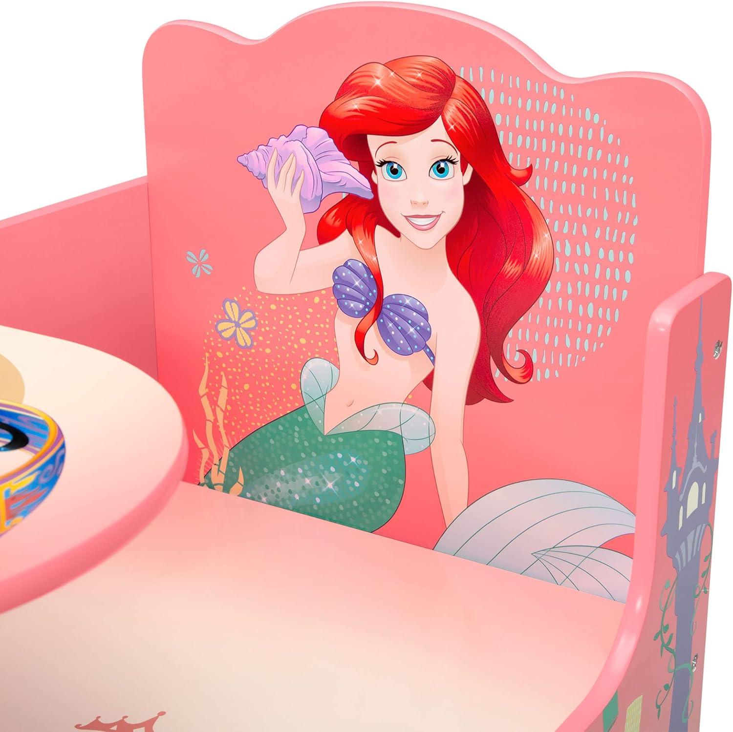 Disney Princess Chair Desk with Storage Bin - Ideal for Arts & Crafts, Snack Time, Homeschooling, Homework & More by Delta Children