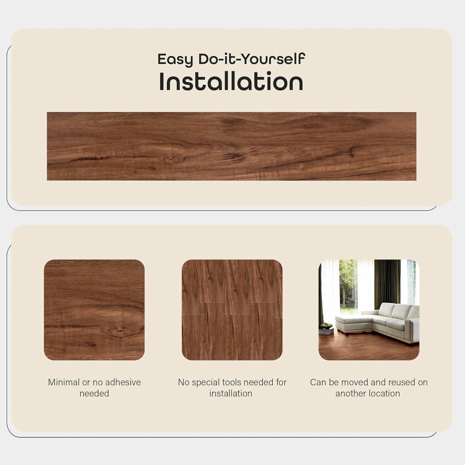 Achim Importing Co Flex Flor™ Looselay 5mm Thick 9'' W x 48'' L Vinyl Plank