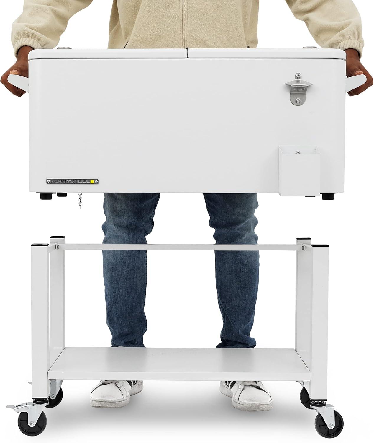 Permasteel 80-Qt Outdoor Patio Cooler with Removable Basin