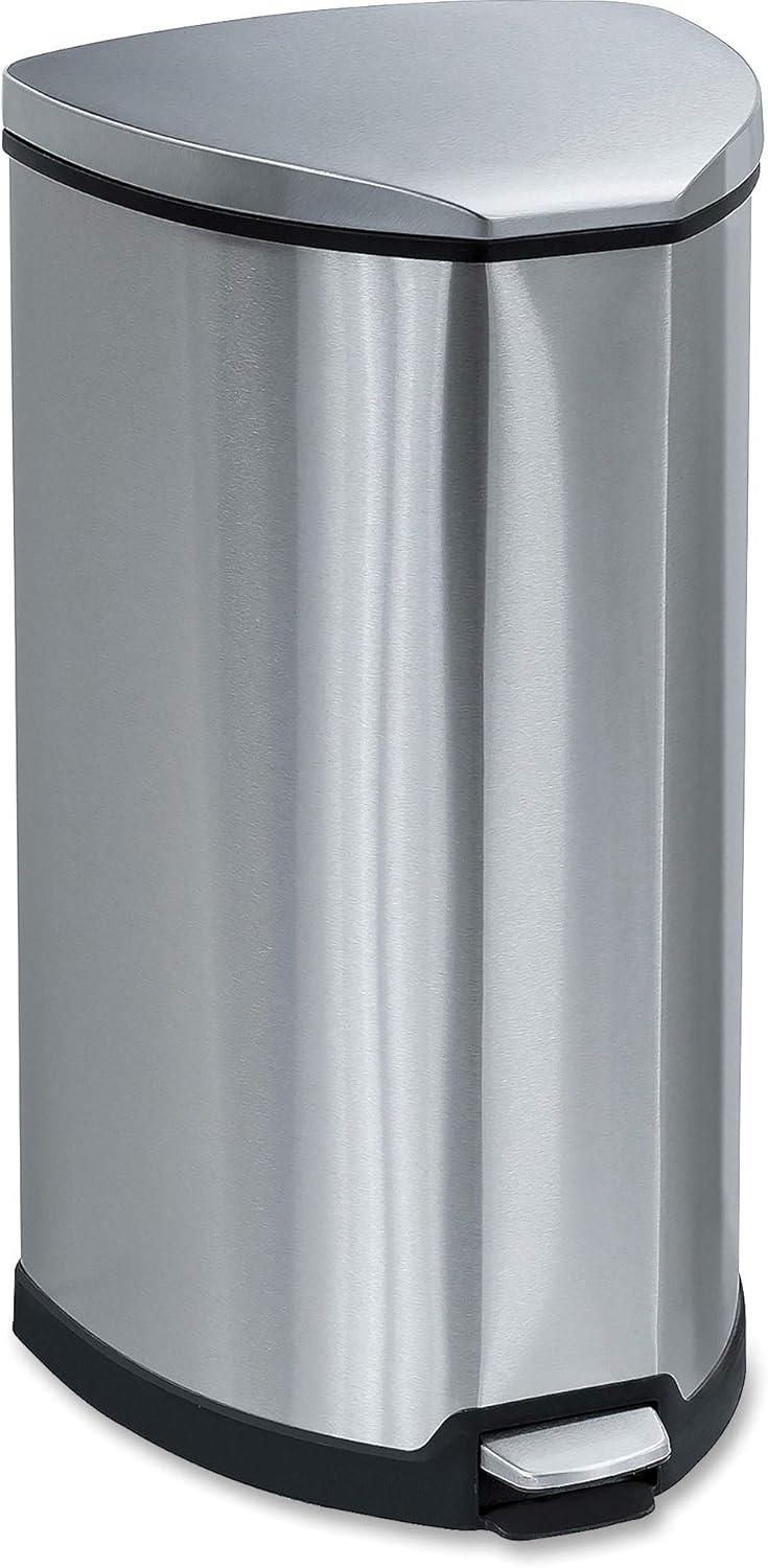 Fingerprint Resistant Stainless Steel Step-On Trash Can, 10 Gallon