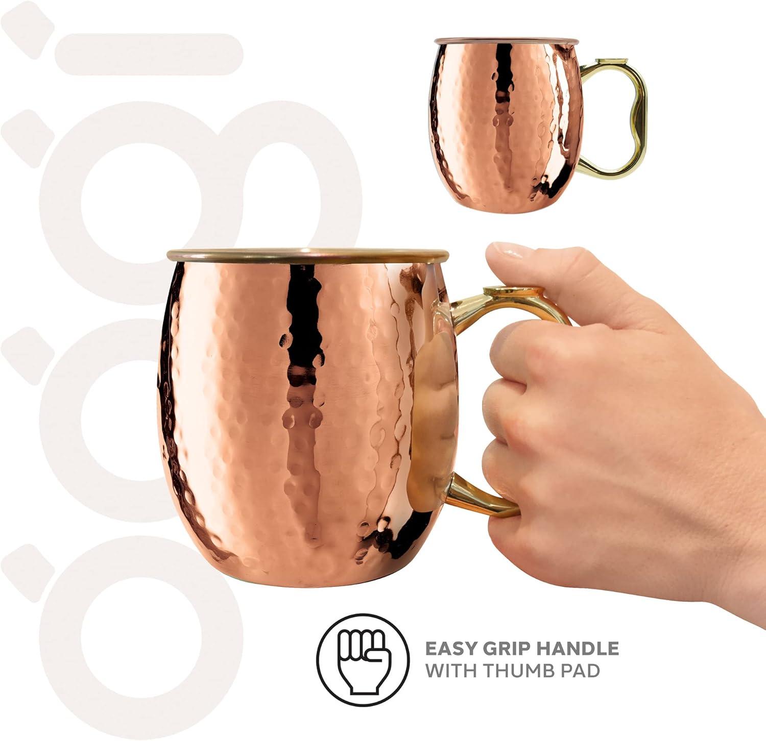 Oggi Barware 18 Oz Stainless Steel Moscow Mule Mug