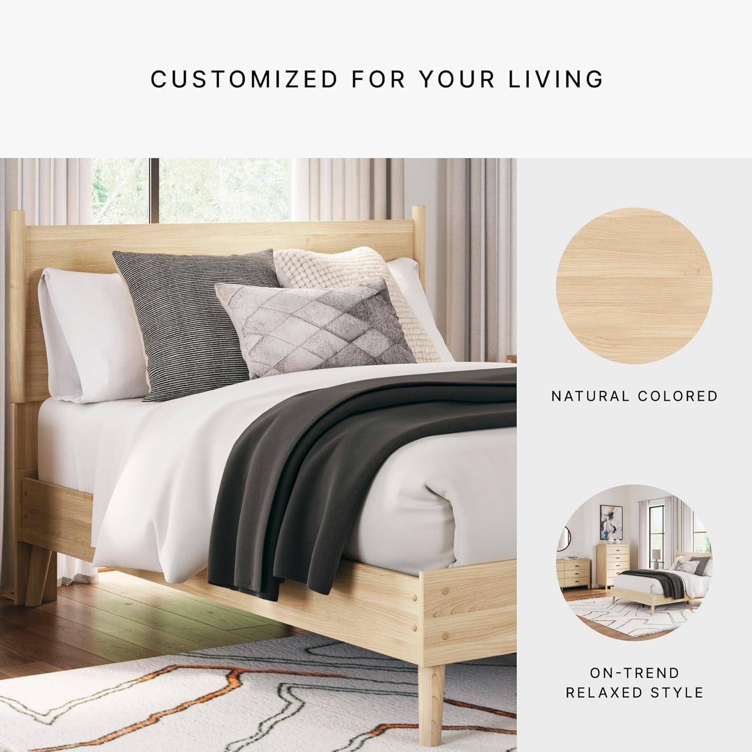 Signature Design by Ashley Cabinella Full Panel Headboard, Tan