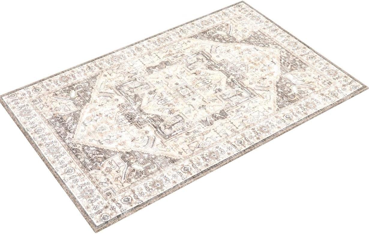 Nuloom Brielle Machine Washable VintageTransitional Medallion Indoor Area Rug for Living Room Bedroom Dining Room Kitchen