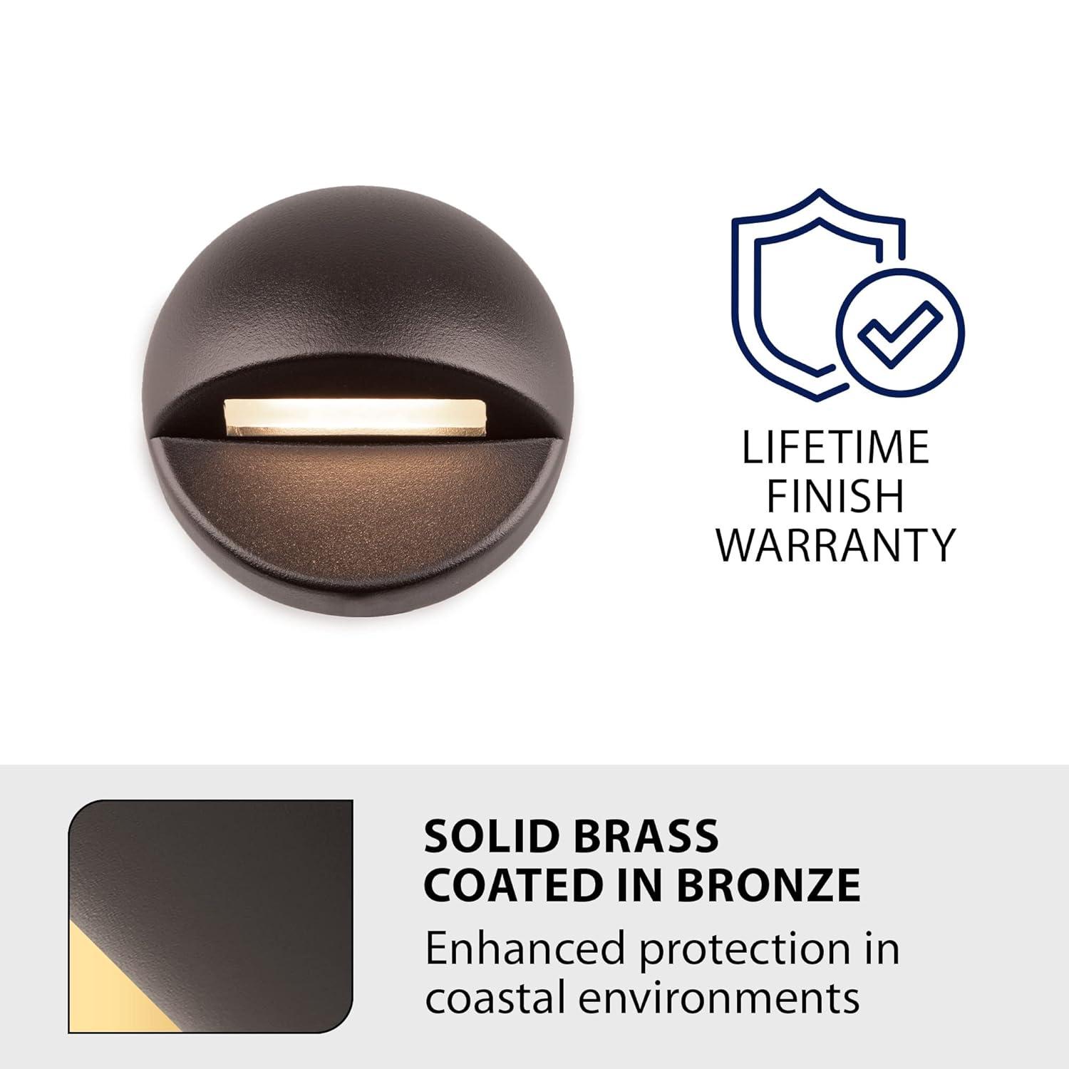 WAC Landscape Lighting Bronze On Brass Low Voltage Metal Deck Light