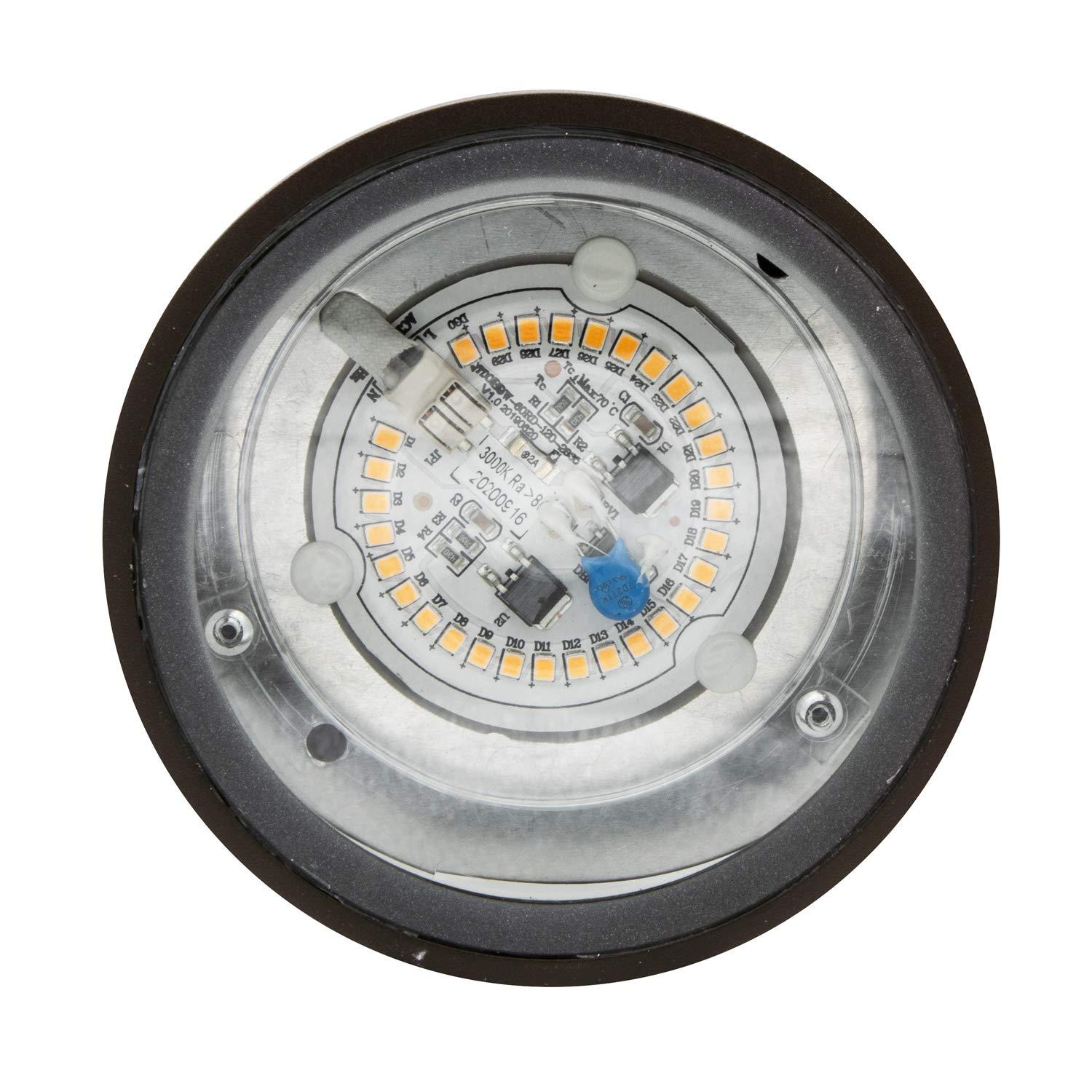 Maxxima Cylinder LED Outdoor Wall Light, Modern Wall Wash, 12 Watt, 1050 Lumens, 5 CCT 2700K/3000K/3500K/4000K/5000K, Dusk to Dawn Photocell Sensor, Exterior Garage, Patio, or Porch Lighting, Black