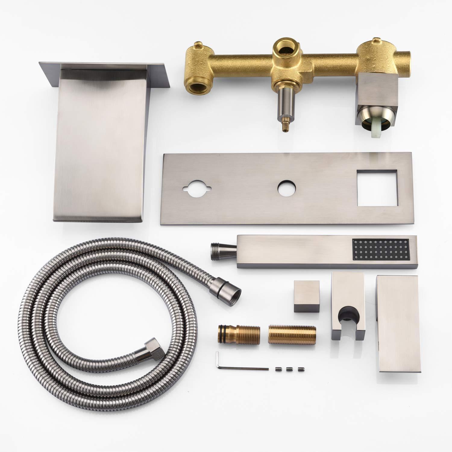 sumerain S2121BGW 1 Handle Bathroom Waterfall Faucet with Diverter