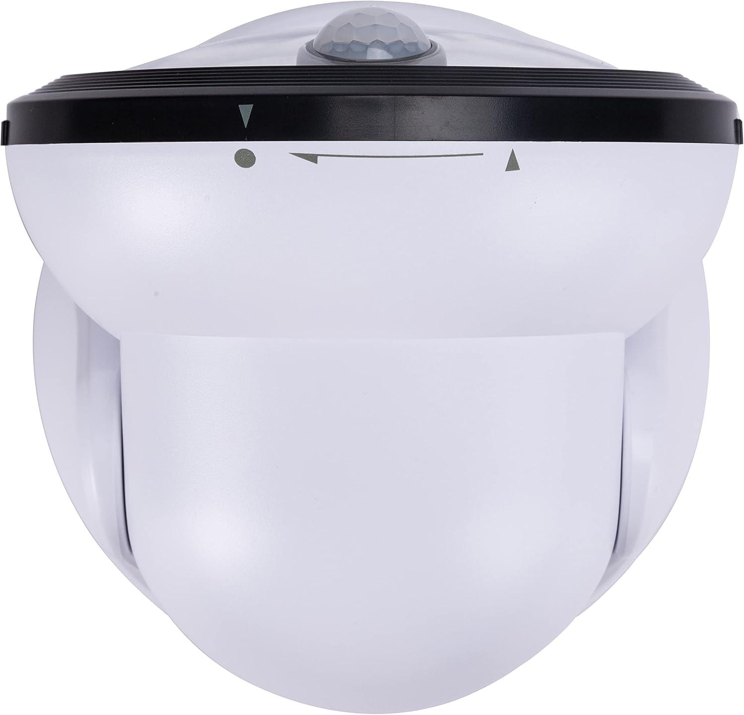 White Battery-Powered Motion-Sensing LED Porch Light