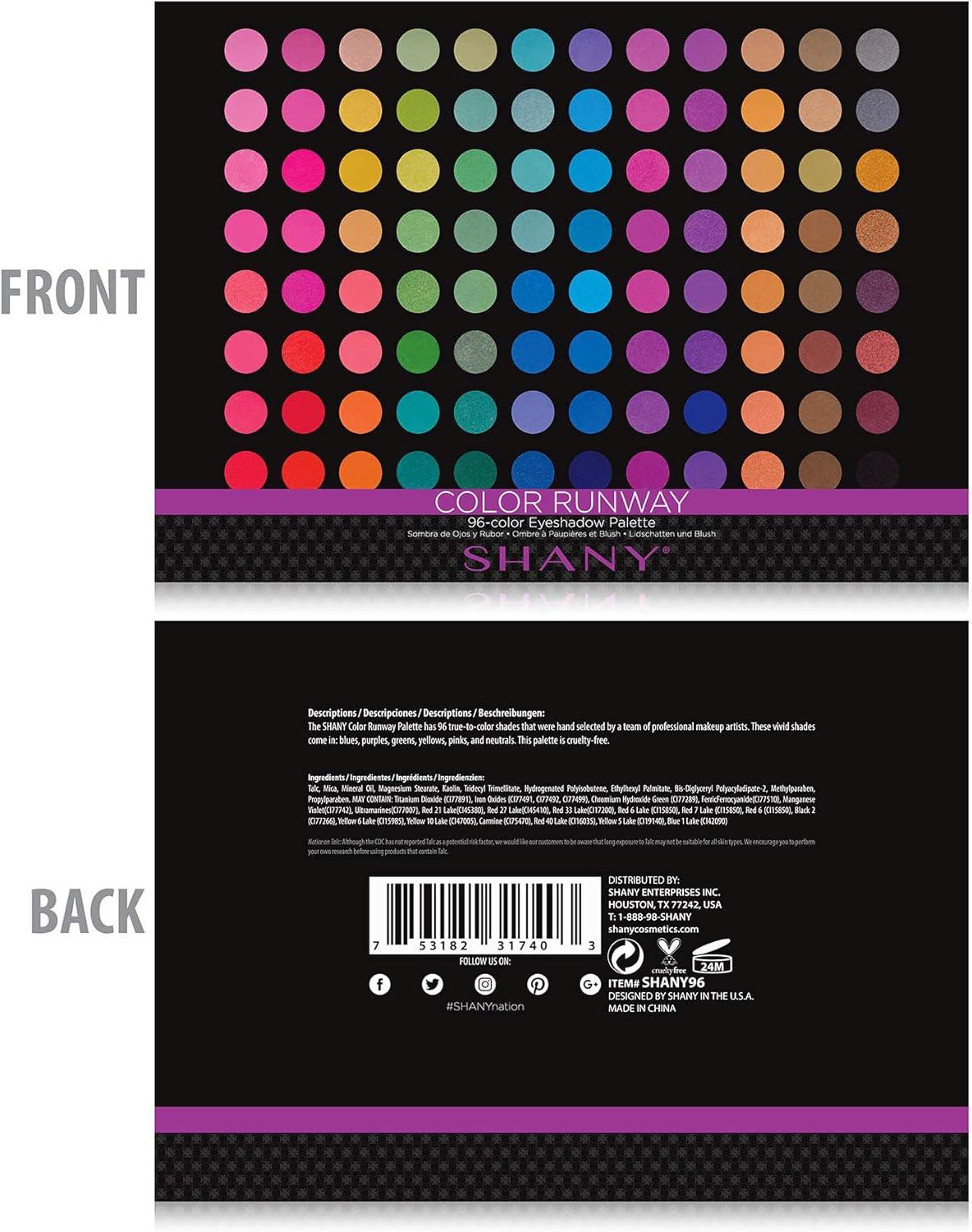 SHANY 96 Colors Pro Runway eyeshadow Palette Matte