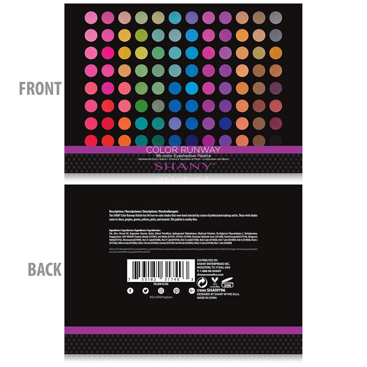 SHANY 96 Colors Pro Runway eyeshadow Palette Matte