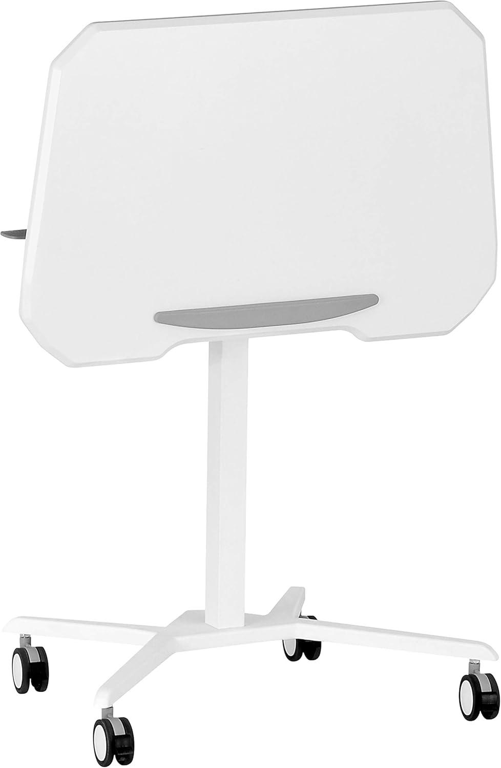 Sit To Stand Mobile Laptop Computer Stand with Height Adjustable White - Techni Mobili