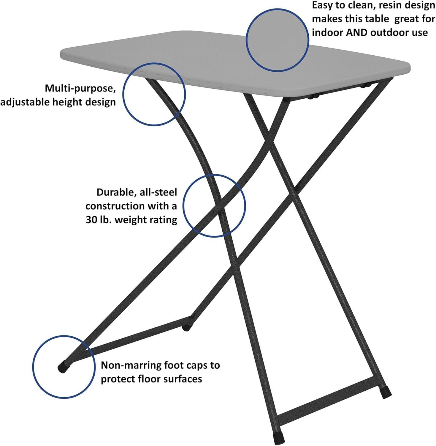 COSCO COSCO Personal Folding Activity Tables, Multi-Purpose, Adjustable Height (Set of 2)