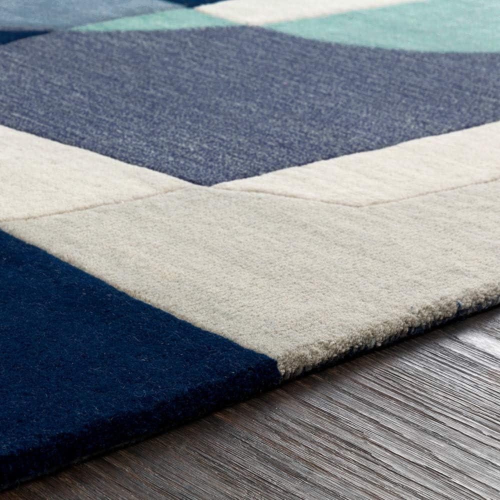 Gaye Wool Teal/Navy/Beige Rug