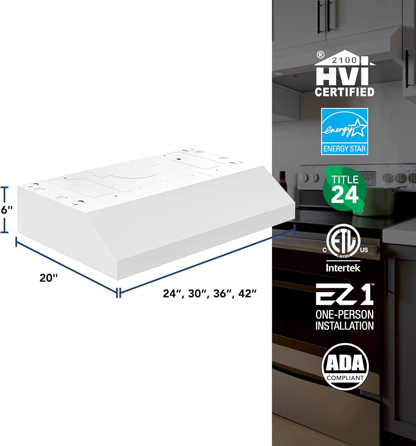 Broan-NuTone 36-Inch Under Cabinet Range Hood, ENERGY STAR, 350 Max Blower CFM