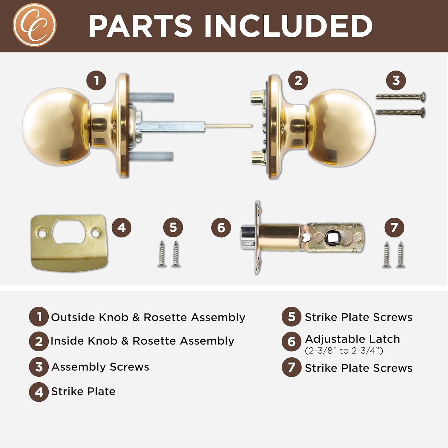 Ball Passage Door Knob with Round Rosette
