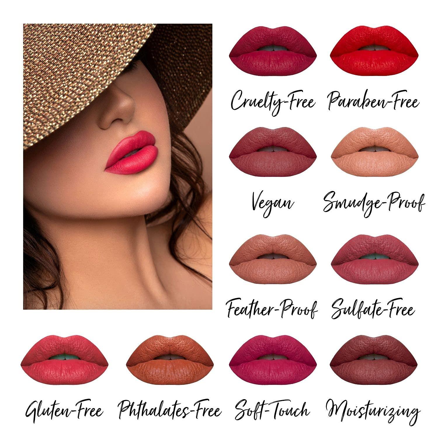 Sydney Deep Magenta Matte Liquid Lipstick, 0.19 oz