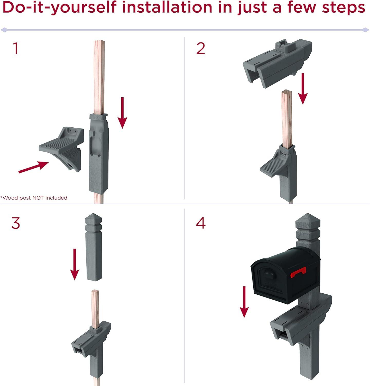 Step2 Step2 Brown Highland Mail Post & Large Capacity XL Mailbox