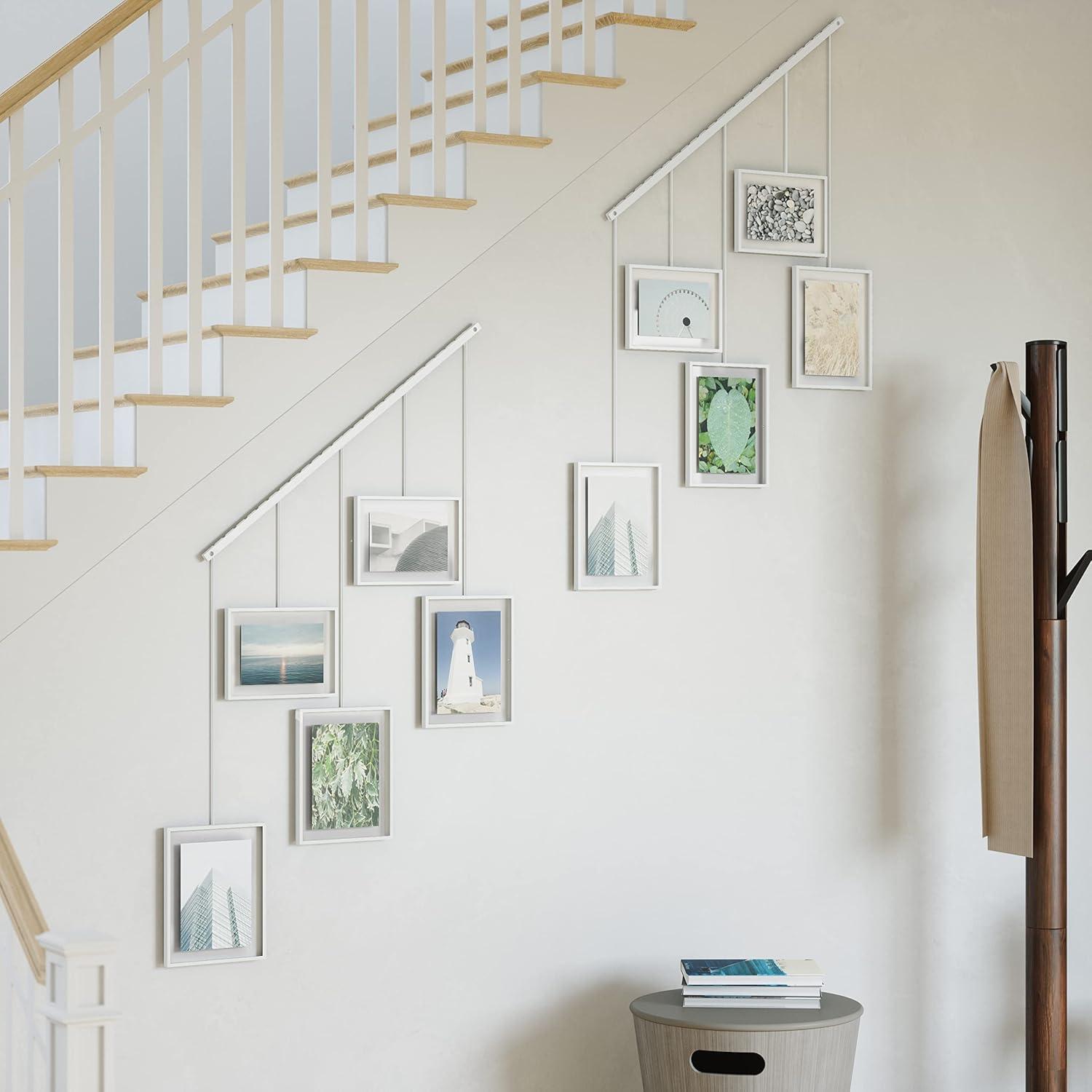 Umbra 27.38" x 26" Exhibit Gallery Multiple Images Display Frame White: Modern Wall-Mounted Steel, Holds 5 Photos
