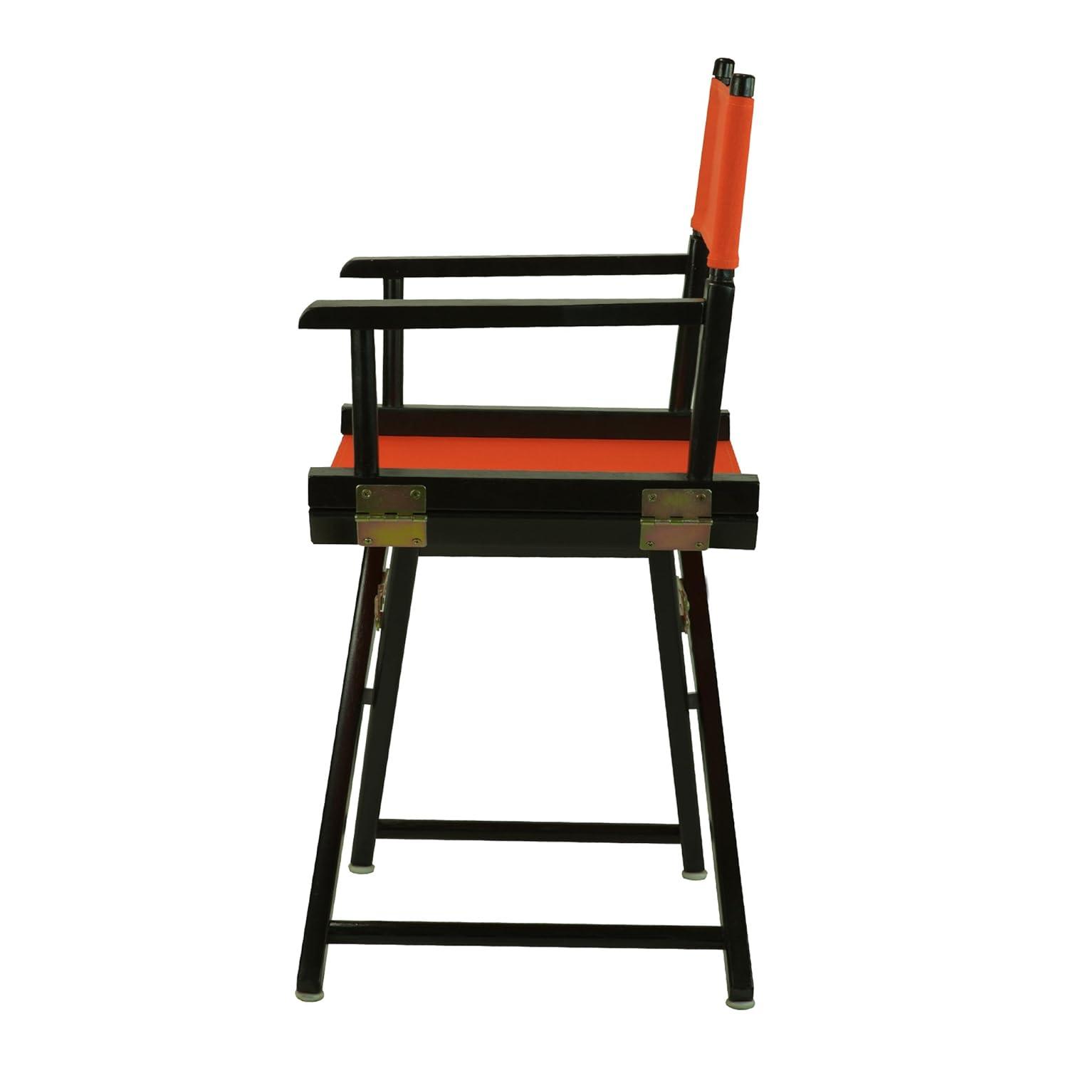 "18" Director's Chair Black Frame-Orange Canvas"