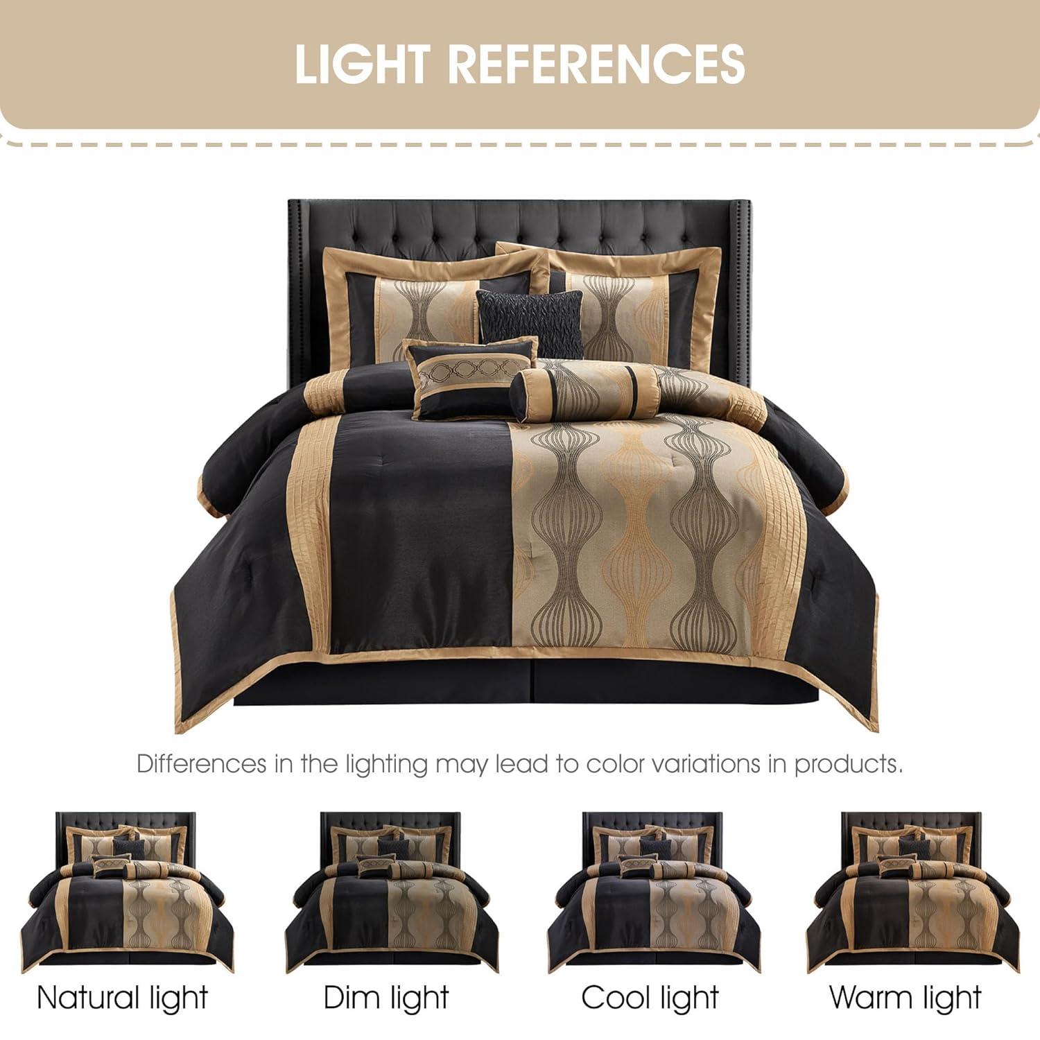 Nanshing America, Inc Kath 7 Piece Microfiber Modern & Contemporary Comforter Set